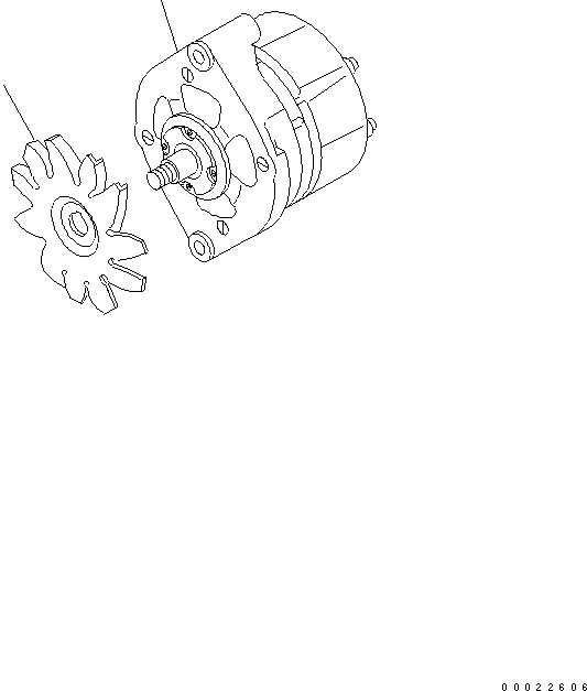 Схема запчастей Komatsu S6D114E-1A-W - ГЕНЕРАТОР ДВИГАТЕЛЬ