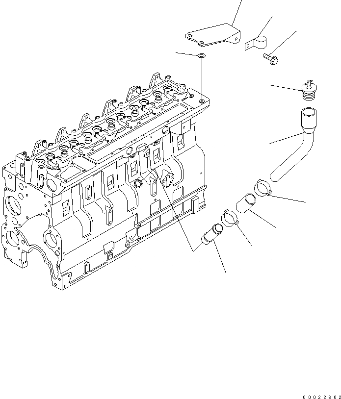 Схема запчастей Komatsu S6D114E-1A - МАСЛОНАЛИВНОЙ ПАТРУБОК ДВИГАТЕЛЬ
