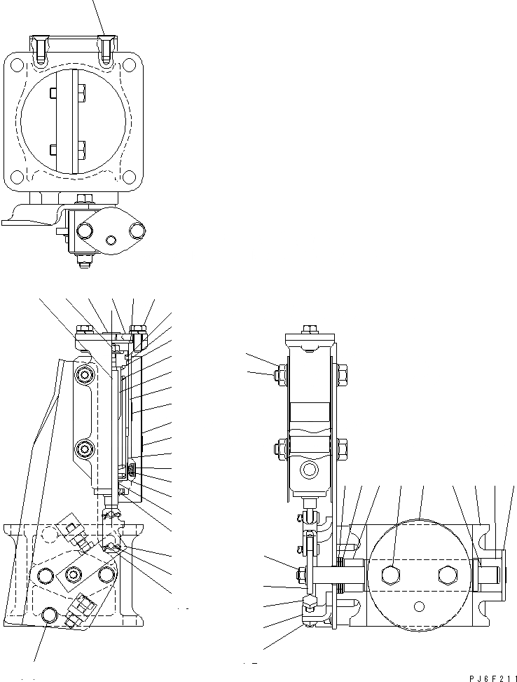 Схема запчастей Komatsu S6D125E-2L-6 - ГОРНЫЙ ТОРМОЗ (ВНУТР. ЧАСТИ)(№889-) ДВИГАТЕЛЬ