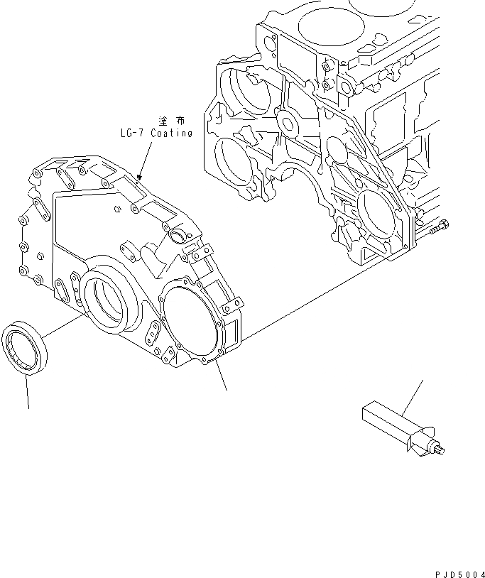 Схема запчастей Komatsu S6D125E-2C-6 - ПЕРЕДН. COVER(№778-) ДВИГАТЕЛЬ