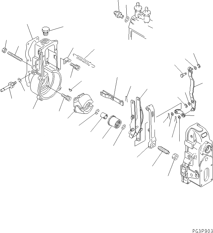 Схема запчастей Komatsu S6D125E-2C-6 - ТОПЛ. НАСОС (РЕГУЛЯТОР) (/) (ВНУТР. ЧАСТИ)(№-) ДВИГАТЕЛЬ