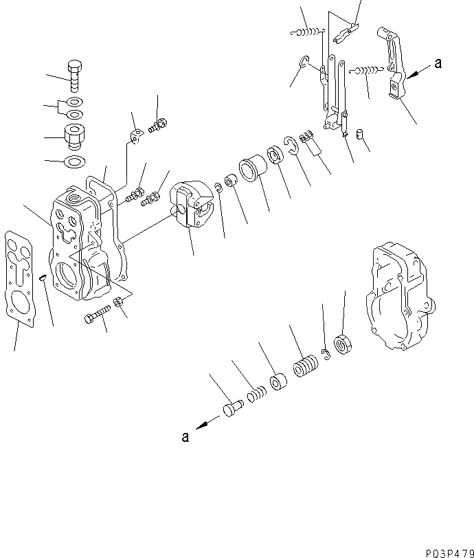 Схема запчастей Komatsu S6D125-1VV-R - ТОПЛ. НАСОС (РЕГУЛЯТОР) (/) (B СПЕЦ-Я.) (КРОМЕ ЯПОН.)(№7-) ТОПЛИВН. СИСТЕМА