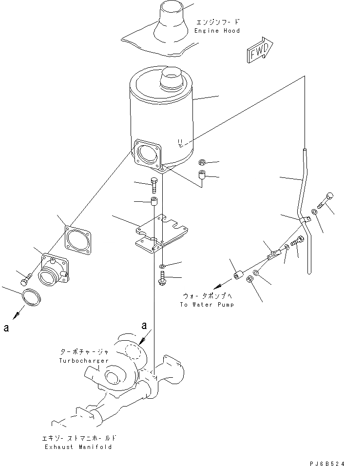Схема запчастей Komatsu S6D125E-2H-6 - ГЛУШИТЕЛЬ (ДЛЯ SPARK ARRESTER)(№789-) ДВИГАТЕЛЬ