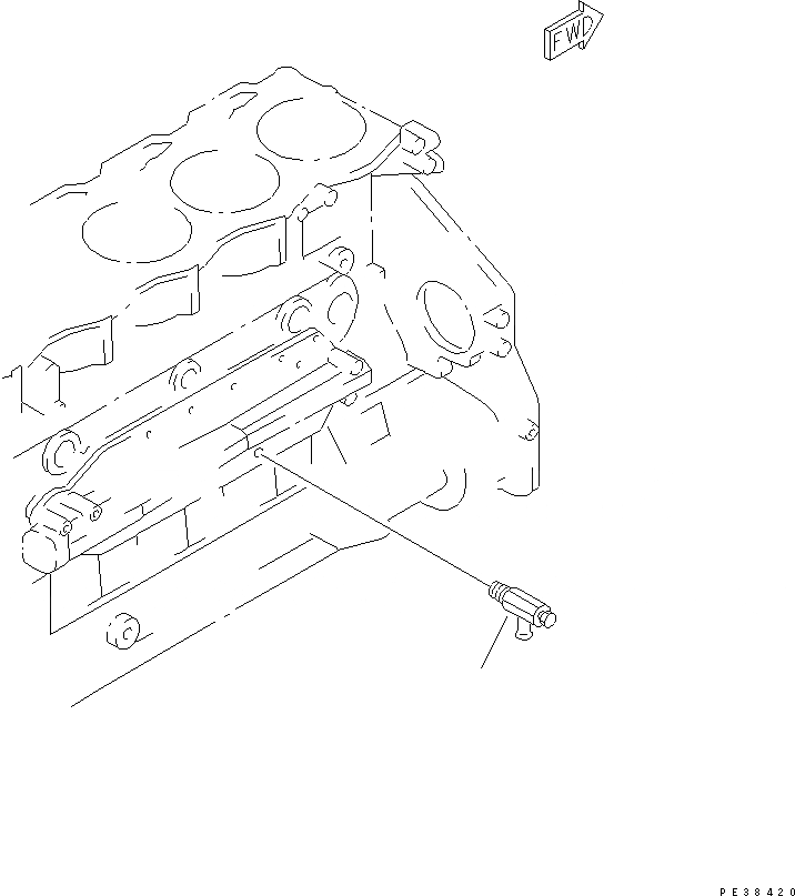 Схема запчастей Komatsu S6D125E-2H-6 - ВОДООТВОДН. КЛАПАН(№8-) ДВИГАТЕЛЬ