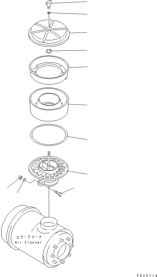 Схема запчастей Komatsu S6D125E-2A-6 - ПРЕФИЛЬТР(№8-8) ДВИГАТЕЛЬ
