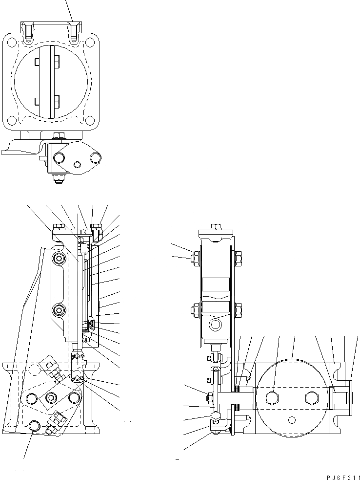 Схема запчастей Komatsu S6D125E-2L-6 - ГОРНЫЙ ТОРМОЗ (ВНУТР. ЧАСТИ)(№889-) ДВИГАТЕЛЬ