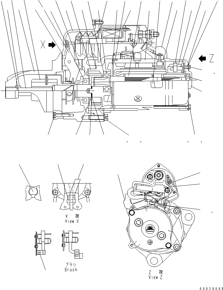 Схема запчастей Komatsu S6D125E-2L-6 - СТАРТЕР (7.KW) (ВНУТР. ЧАСТИ)(№7-8) ДВИГАТЕЛЬ