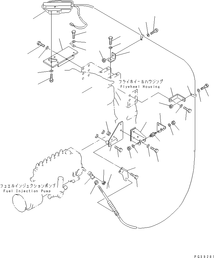Схема запчастей Komatsu S6D125-1AM-FW - СТОП МОТОР(№7-) ДВИГАТЕЛЬ