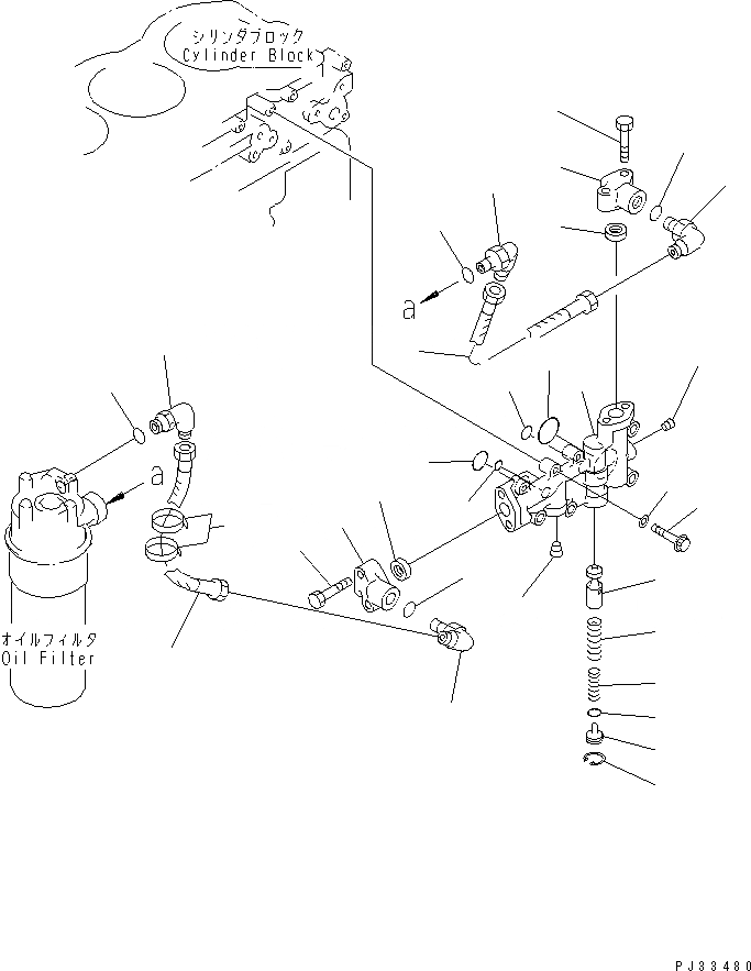 Схема запчастей Komatsu S6D125-1CC-FW - СИСТЕМА СМАЗКИ МАСЛОПРОВОДЯЩАЯ ЛИНИЯ(№-) ДВИГАТЕЛЬ