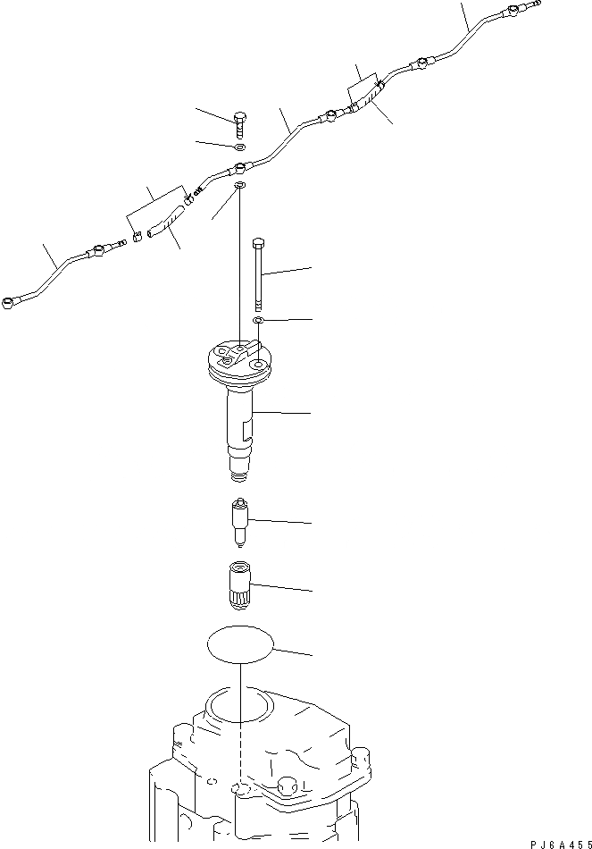 Схема запчастей Komatsu S6D125-1AJ-H - ФОРСУНКА(№88-) ДВИГАТЕЛЬ