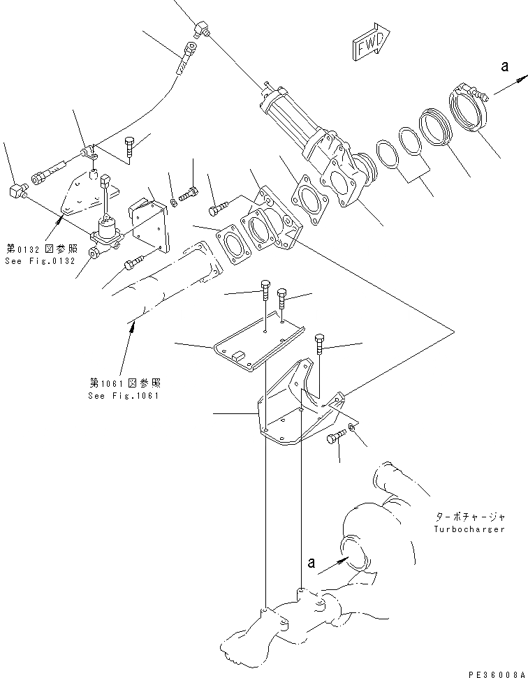 Схема запчастей Komatsu S6D125-1R - ГОРНЫЙ ТОРМОЗ И КРЕПЛЕНИЕ ГОЛОВКА ЦИЛИНДРОВ