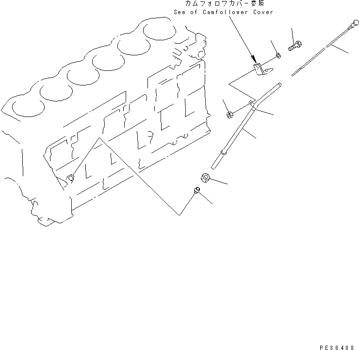 Схема запчастей Komatsu S6D125-1AF - МАСЛ. LEVLE GAUGE ДВИГАТЕЛЬ