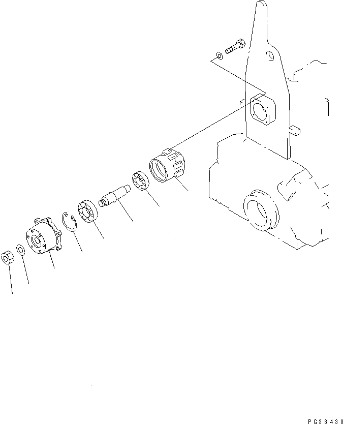 Схема запчастей Komatsu S6D125-1AF - ПРИВОД ВЕНТИЛЯТОРА (ШУМОПОДАВЛ. СПЕЦ-Я) ДВИГАТЕЛЬ