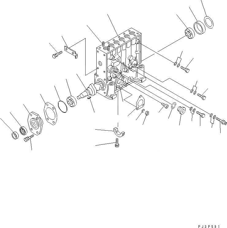Схема запчастей Komatsu S6D125-1C - ТОПЛ. НАСОС (НАСОС) (/)(№79-98) ТОПЛИВН. СИСТЕМА