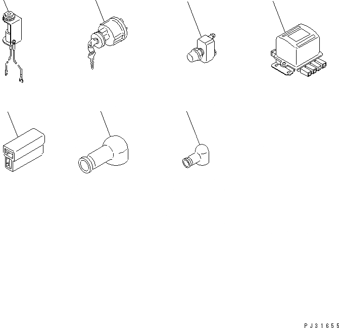 Схема запчастей Komatsu S6D125-1PP - СИГНАЛ ОБОГРЕВ-ЛЯ И ПЕРЕКЛЮЧАТЕЛЬ ЭЛЕКТРИКА