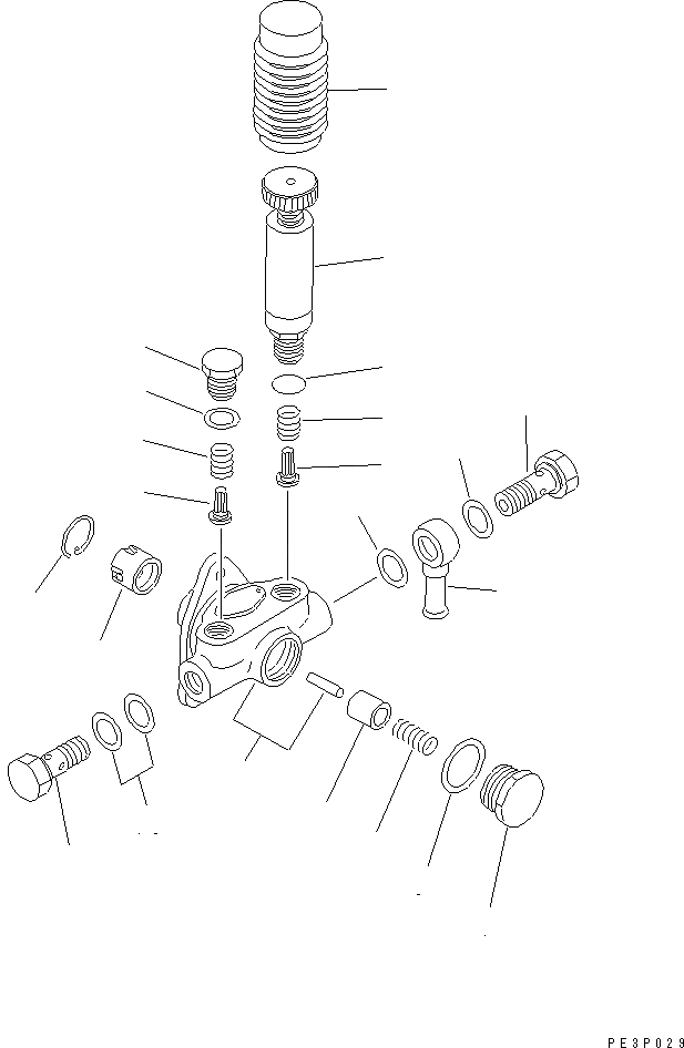 Схема запчастей Komatsu S6D125-1M - ТОПЛ. НАСОС (ПОДКАЧИВАЮЩ. НАСОС) ТОПЛИВН. СИСТЕМА
