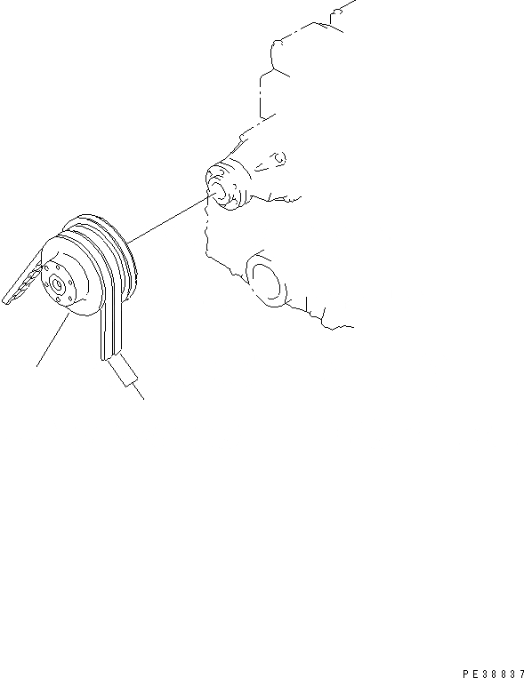 Схема запчастей Komatsu S6D140-1W - ШКИВ ВЕНТИЛЯТОРА (ЗАКАЛЕНН. ШКИВ) (БЕЗ КОНДИЦ. ВОЗДУХА ТИП) ДВИГАТЕЛЬ