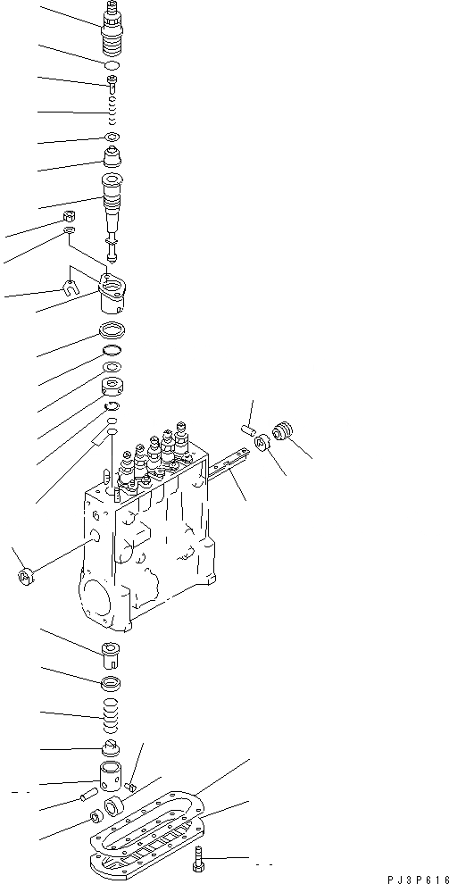 Схема запчастей Komatsu S6D140-1X - ТОПЛ. НАСОС (НАСОС) (/) ТОПЛИВН. СИСТЕМА