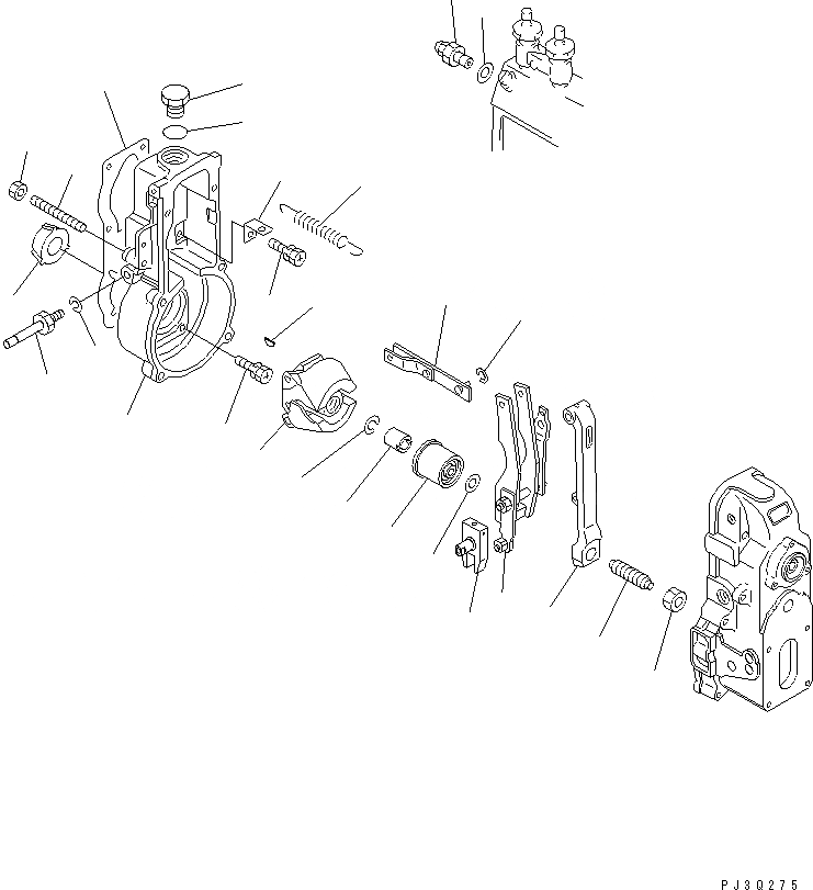 Схема запчастей Komatsu S6D140E-2D-6 - ТОПЛ. НАСОС (РЕГУЛЯТОР) (/) (ВНУТР. ЧАСТИ)(№-) ДВИГАТЕЛЬ