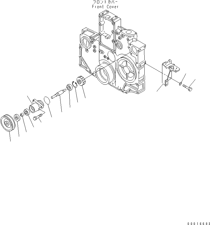 Схема запчастей Komatsu S6D140-1X-F - ПЕРЕДН. МЕХ-М ОТБОРА МОЩНОСТИ (С МЕХ-М ОТБОРА МОЩНОСТИ) (С ЗАКАЛЕНН.)(№9-9) ДВИГАТЕЛЬ