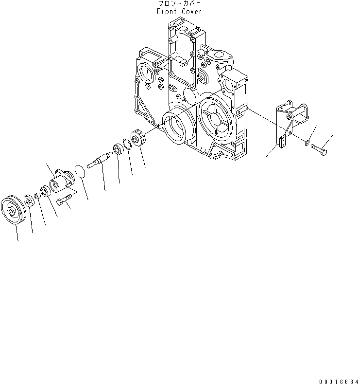 Схема запчастей Komatsu S6D140-1A-F - ПЕРЕДН. МЕХ-М ОТБОРА МОЩНОСТИ (С МЕХ-М ОТБОРА МОЩНОСТИ) (С ЗАКАЛЕНН.)(№9-) ДВИГАТЕЛЬ