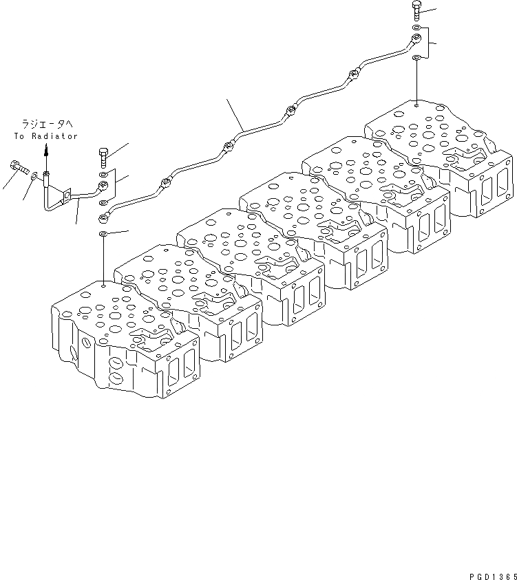 Схема запчастей Komatsu S6D140-1G-F - ВОЗДУШН. ВЕНТИЛЯЦИЯ(№79-) ДВИГАТЕЛЬ