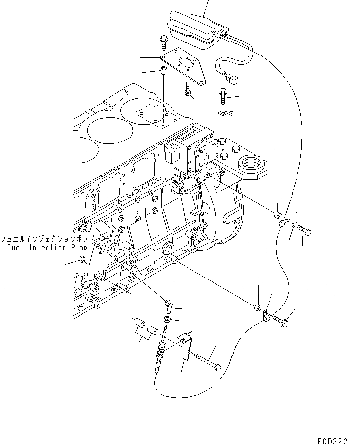 Схема запчастей Komatsu S6D140E-2C-6 - СТОП МОТОР ДВИГАТЕЛЯ(№-) ДВИГАТЕЛЬ