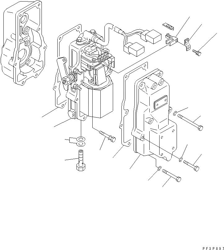 Схема запчастей Komatsu S6D140E-2A-6 - ТОПЛ. НАСОС (АКТУАТОР) (/) (С ЭЛЕКТРИЧ. РЕГУЛЯТОРОМ) (ВНУТР. ЧАСТИ)(№-) ДВИГАТЕЛЬ