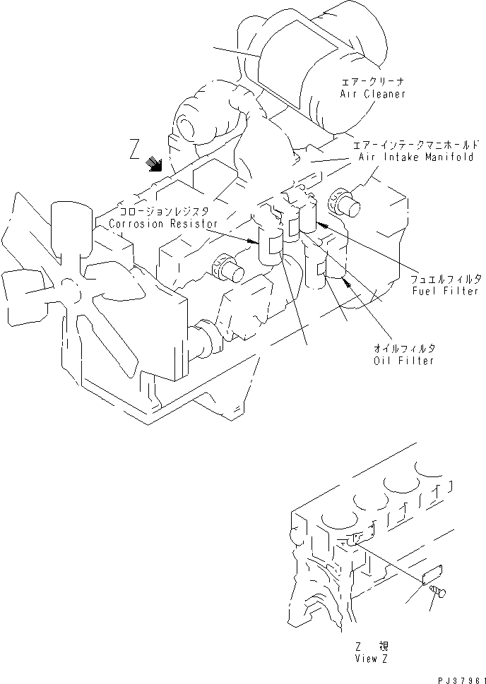 Схема запчастей Komatsu S6D170-1L-W - ТАБЛИЧКИ (АНГЛ.) ДВИГАТЕЛЬ