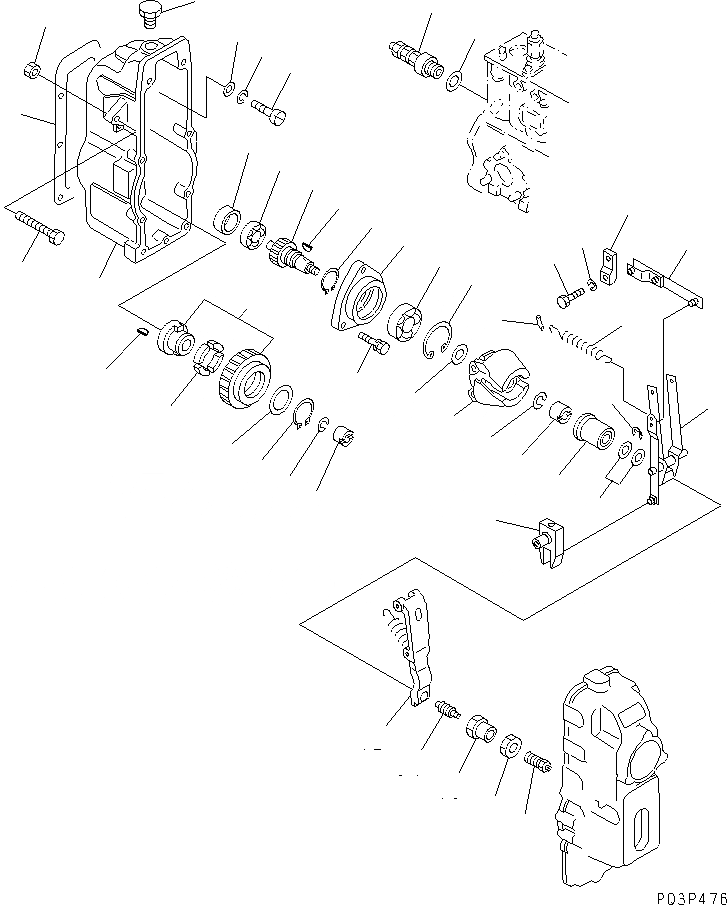 Схема запчастей Komatsu S6D170-1D - ТОПЛ. НАСОС (РЕГУЛЯТОР) (/)(№897-) ТОПЛИВН. СИСТЕМА