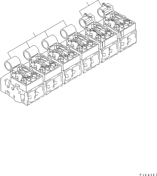 Схема запчастей Komatsu S6D170E-2A-6 - КОРОМЫСЛО HOUNING(№99-) ДВИГАТЕЛЬ