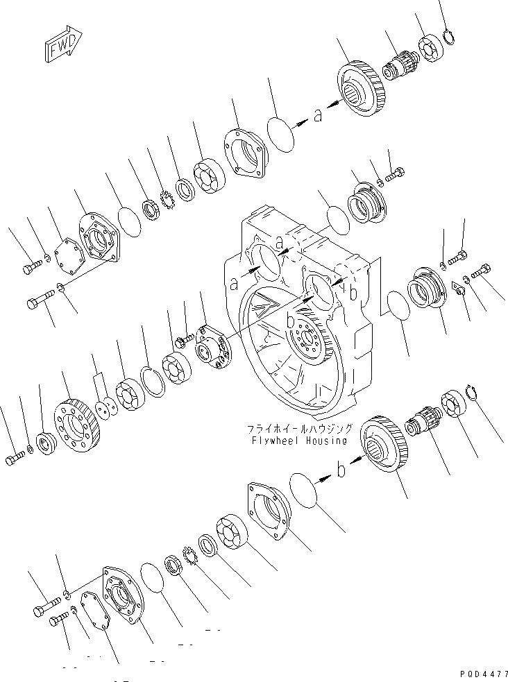 Схема запчастей Komatsu S6D170-1D-T - МЕХ-М ОТБОРА МОЩНОСТИ(№7-) ДВИГАТЕЛЬ