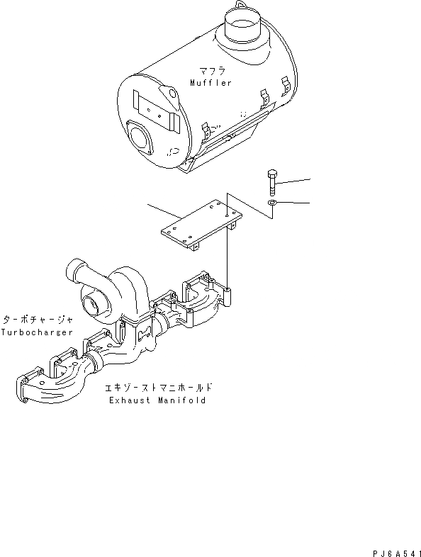 Схема запчастей Komatsu S6D170E-2A - КРЕПЛЕНИЕ ГЛУШИТЕЛЯ(№8-) ДВИГАТЕЛЬ