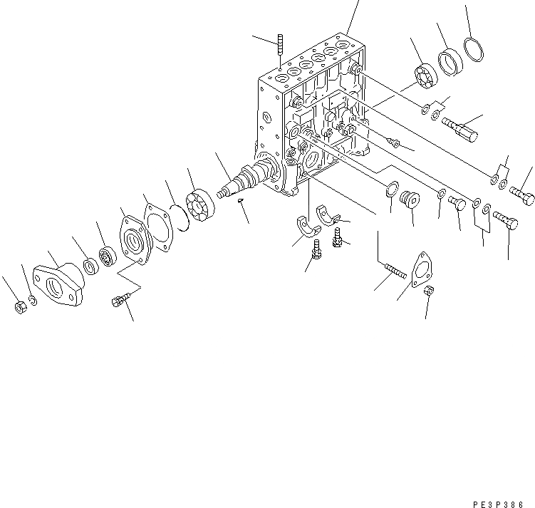 Схема запчастей Komatsu S6D170E-2A-6 - ТОПЛ. НАСОС (НАСОС) (/) (СПЕЦ-Я ДЛЯ БОЛЬШИХ ВЫСОТ.) (ВНУТР. ЧАСТИ)(№8977-) ДВИГАТЕЛЬ