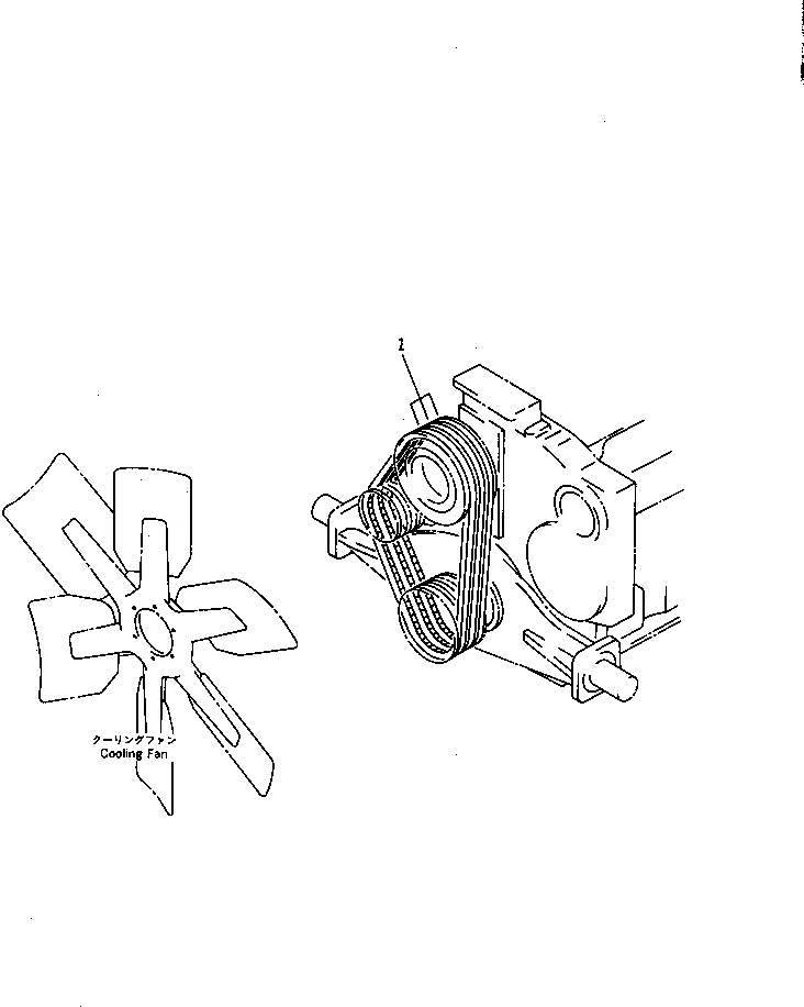 Схема запчастей Komatsu S6D170-1L-6D - РЕМЕНЬ ВЕНТИЛЯТОРА (МОРОЗОУСТОЙЧИВ. СПЕЦИФИКАЦИЯ)(№9-) ДВИГАТЕЛЬ