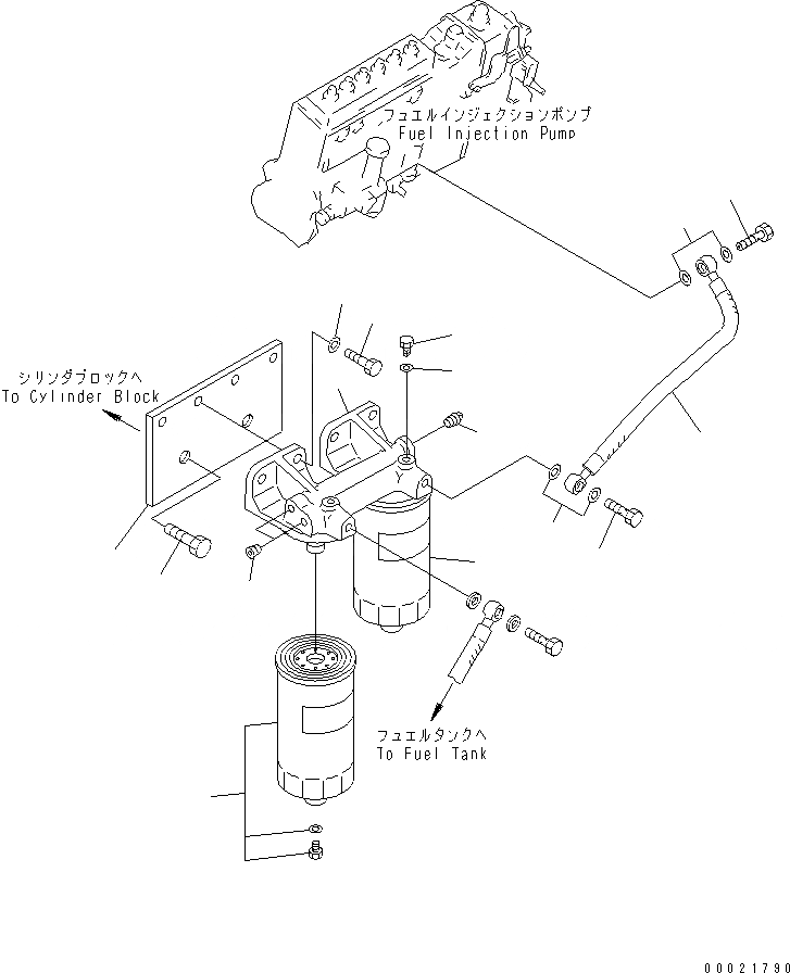 Схема запчастей Komatsu S6D170-1G-6A - ДОПОЛН. ТОПЛИВН. ФИЛЬТР. (ЗАПЫЛЕНН СПЕЦ-Я.)(№7-) ДВИГАТЕЛЬ
