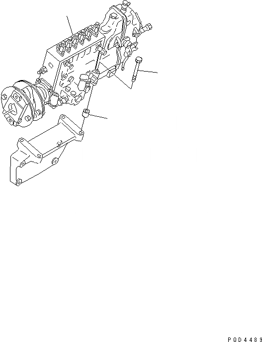 Схема запчастей Komatsu S6D170-1G-6W - ТОПЛ. НАСОС(№77-) ДВИГАТЕЛЬ