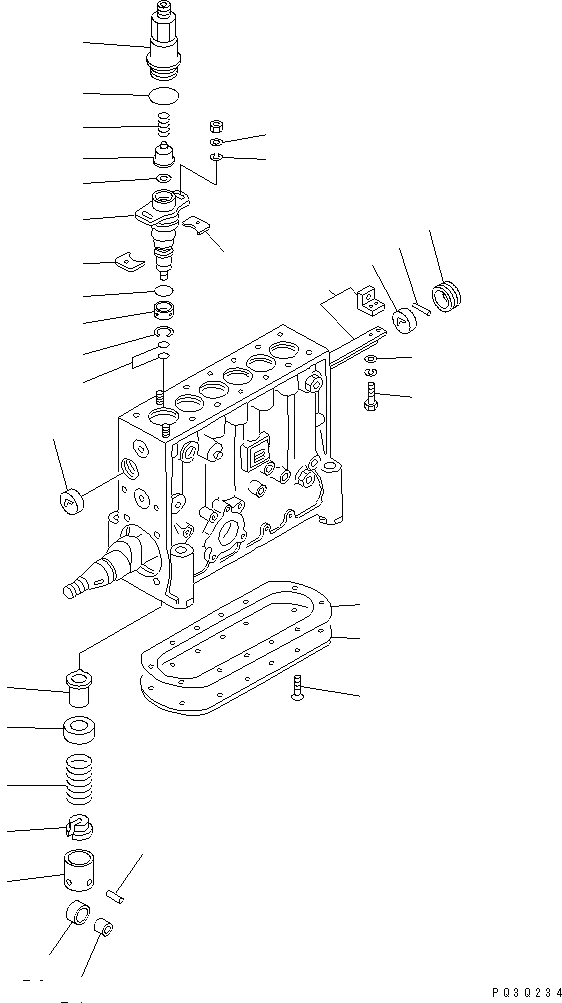 Схема запчастей Komatsu S6D170-1G-6W - ТОПЛ. НАСОС (НАСОС) (/) (ВНУТР. ЧАСТИ)(№77-) ДВИГАТЕЛЬ