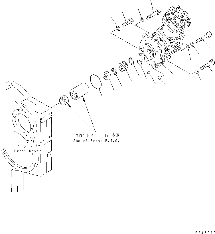 Схема запчастей Komatsu S6D170-1G-6W - КРЕПЛЕНИЕ КОНДИЦИОНЕРА(№7-) ДВИГАТЕЛЬ