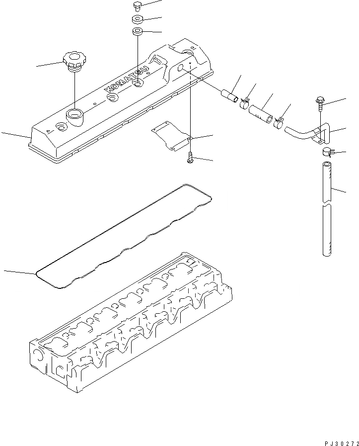Схема запчастей Komatsu S6D95L-1G-B - ГОЛОВКА ЦИЛИНДРОВ COVER ГОЛОВКА ЦИЛИНДРОВ