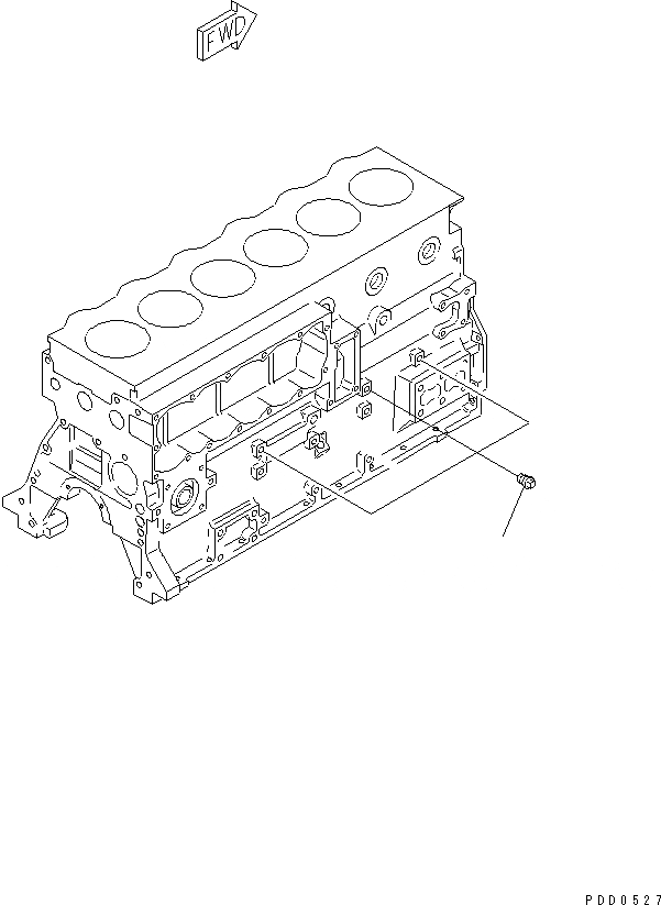 Схема запчастей Komatsu S6D95L-1RR - БЛОК ЦИЛИНДРОВ BLIND ЗАГЛУШКА ДВИГАТЕЛЬ