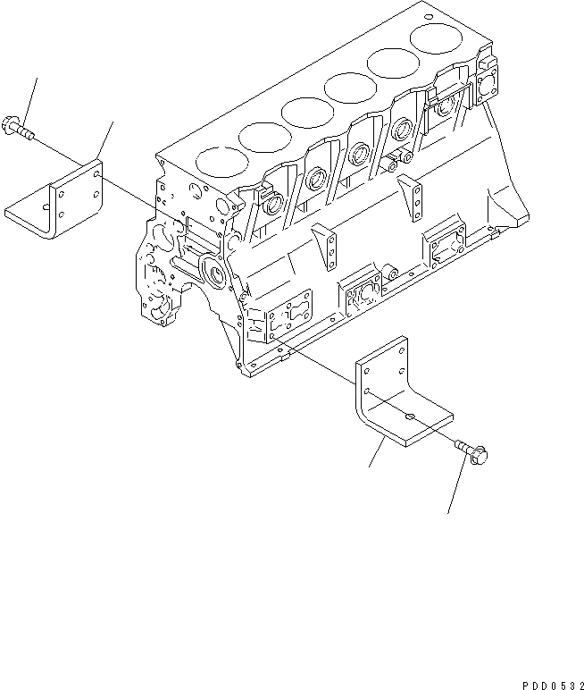Схема запчастей Komatsu S6D95L-1RR - КРЕПЛЕНИЕ ДВИГАТЕЛЯ ДВИГАТЕЛЬ