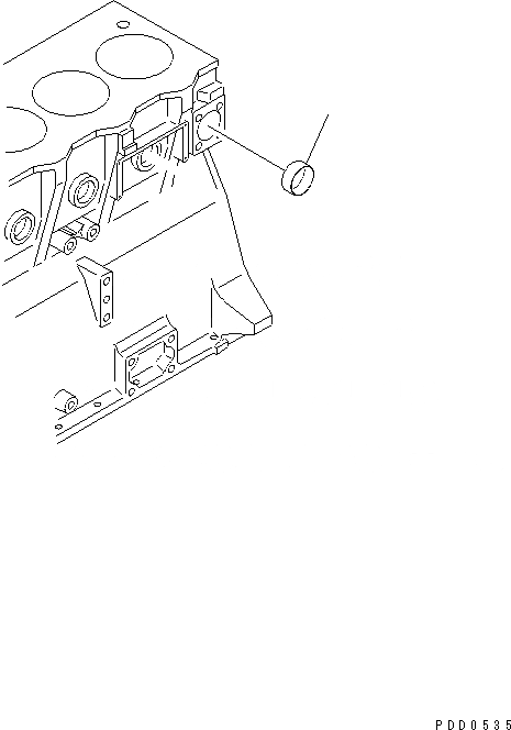 Схема запчастей Komatsu S6D95L-1RR - БЛОК ЦИЛИНДРОВ BLIND ЗАГЛУШКА (БЕЗ ОБОГРЕВАТЕЛЬ БЛОКА) ДВИГАТЕЛЬ