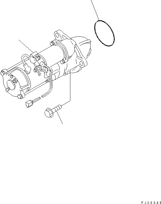 Схема запчастей Komatsu S6D95L-1B1 - STARING МОТОР И КРЕПЛЕНИЕ (.KW) ЭЛЕКТРИКА