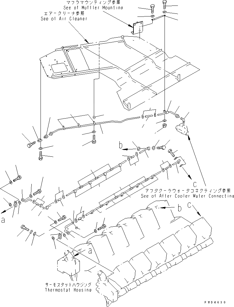 Схема запчастей Komatsu SA12V170-1D-E - ВОЗДУШН. ВЕНТИЛЯЦИЯ ДВИГАТЕЛЬ