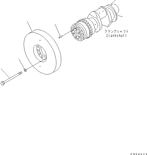 Схема запчастей Komatsu SA12V170-1D-E - ДЕМПФЕР ДВИГАТЕЛЬ