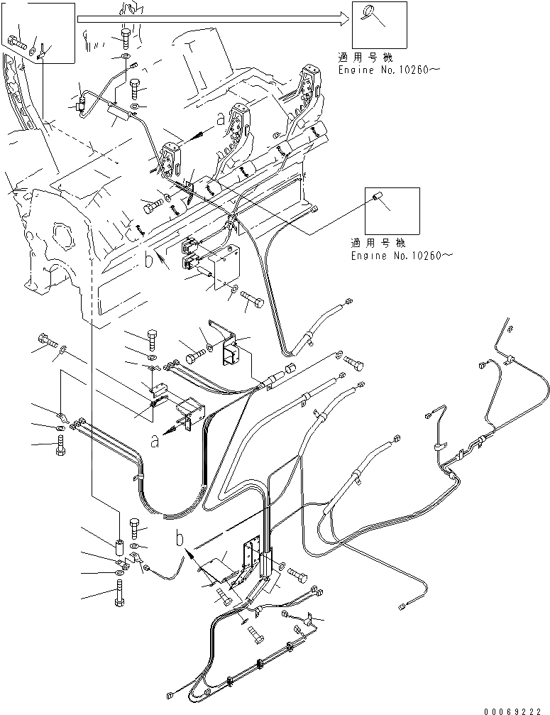 Схема запчастей Komatsu SA12V170E-2A - WIRE Э/ПРОВОДКА (/) ДВИГАТЕЛЬ