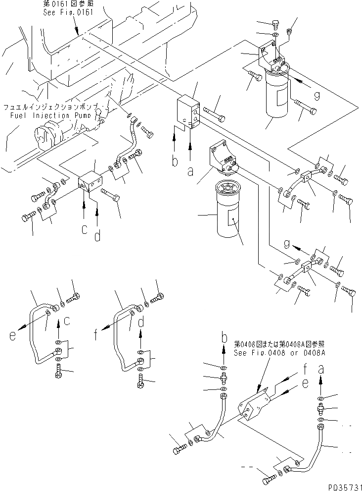 Схема запчастей Komatsu SA12V140-1P - ТОПЛИВН. ФИЛЬТР. И ТРУБЫ (/) ТОПЛИВН. СИСТЕМА