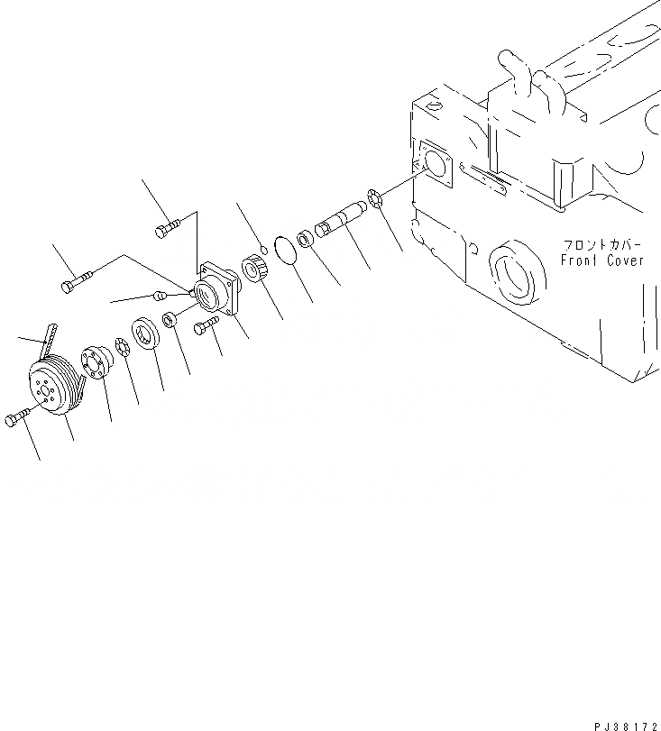 Схема запчастей Komatsu SA12V140-1P - ПРИВОД ГЕНЕРАТОРА ЭЛЕКТРИКА