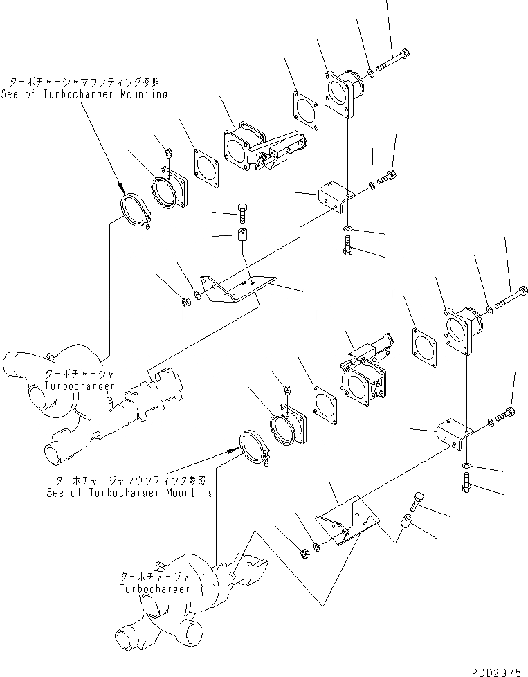 Схема запчастей Komatsu SA12V140-1D - ГОРНЫЙ ТОРМОЗ И КРЕПЛЕНИЕ(№8-) ГОЛОВКА ЦИЛИНДРОВ